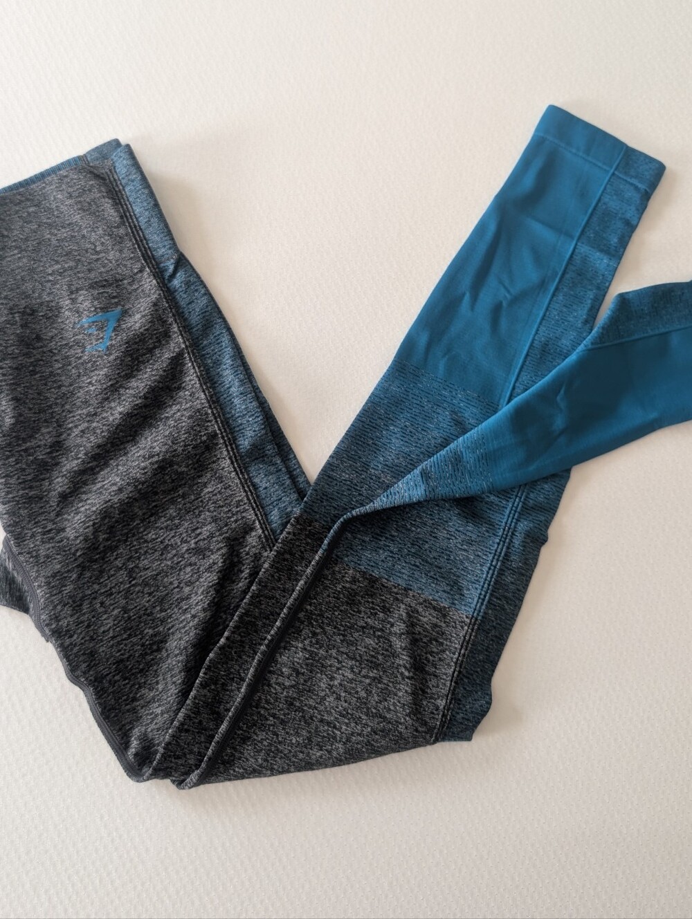 Gymshark Amplify Leggings Black Marl/Deep Teal Women's Sz S - Picture 12 of 12
